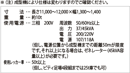 成型機仕様